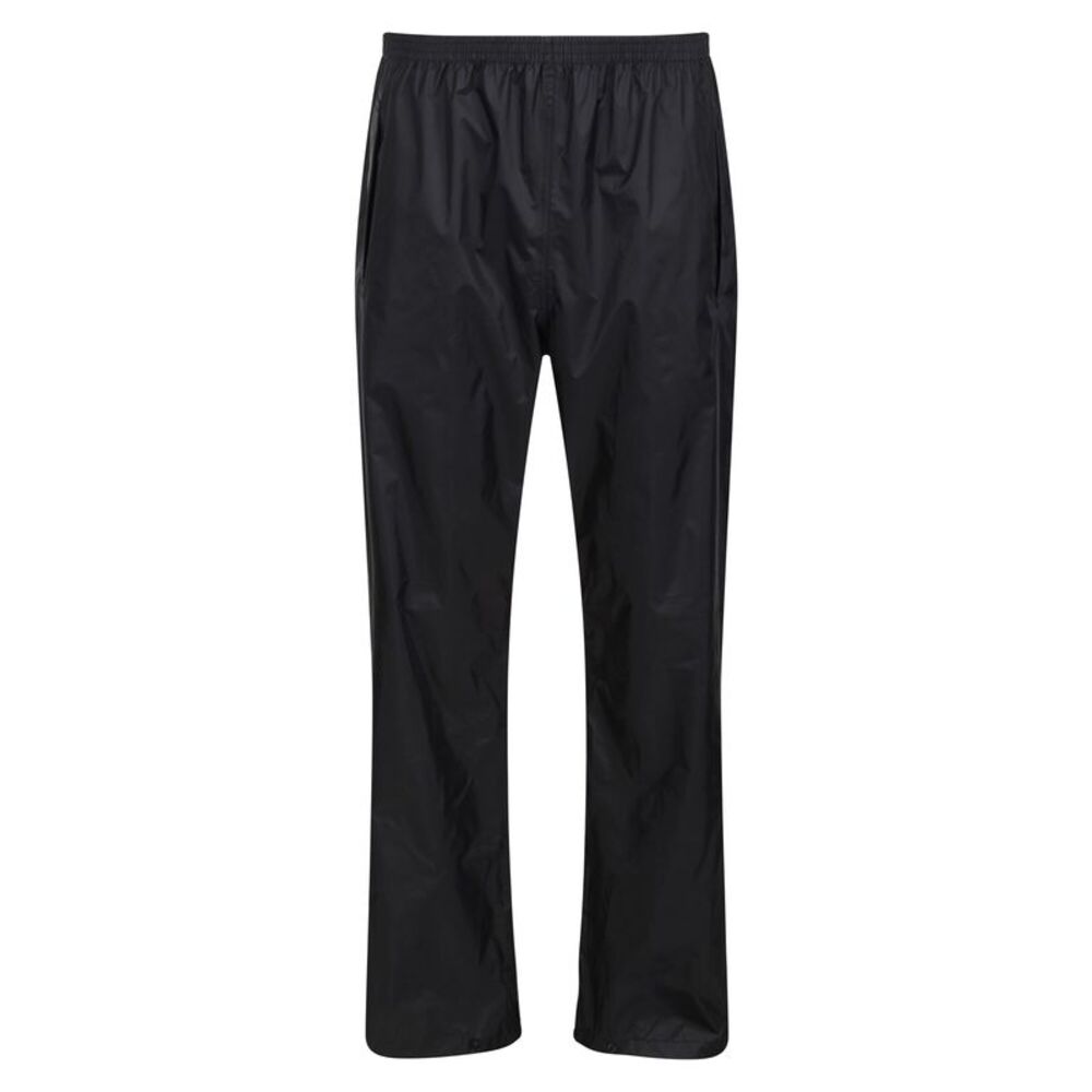 Regatta Pro Mens Packaway Waterproof Breathable Overtrousers / Black